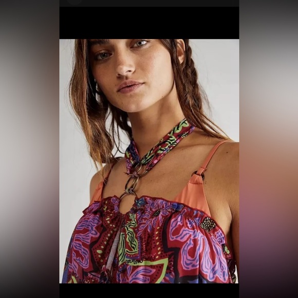 Free People Intimately Tropical Tides Slip Dress Coverup Sz XS NWOT $148 - Picture 4 of 6